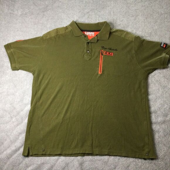 Coogi Polo Shirt Mens XXL‎ Olive Green Australia Hip Hop 90s Urban Streetwear - Picture 1 of 13